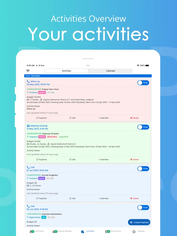 Capturas de tela do PopDeal - The Agent App iPad 