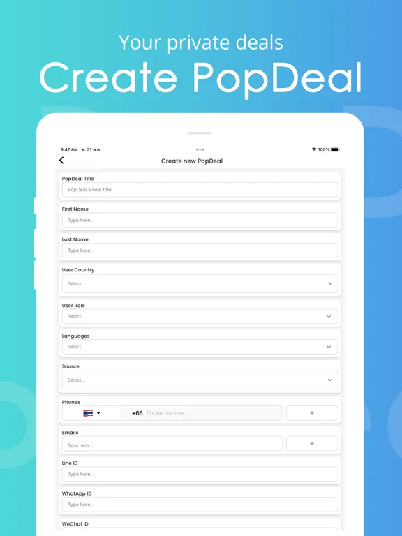 Capturas de tela do PopDeal - The Agent App iPad 