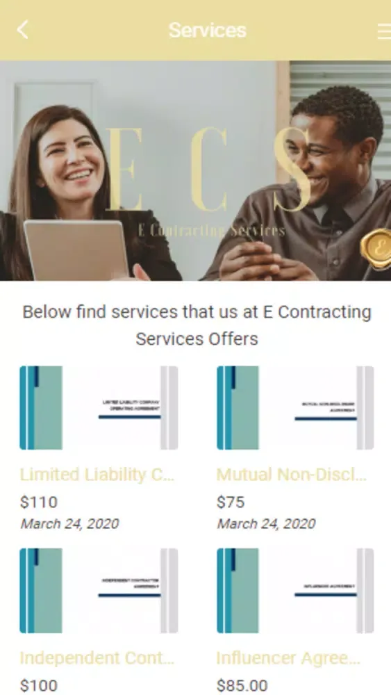 E Contracting Services Screenshots