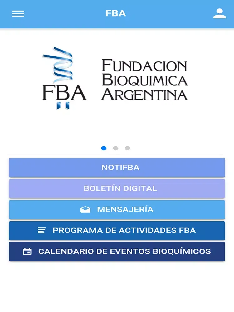 Ảnh chụp màn hình của Fundación Bioquímica Argentina iPad 