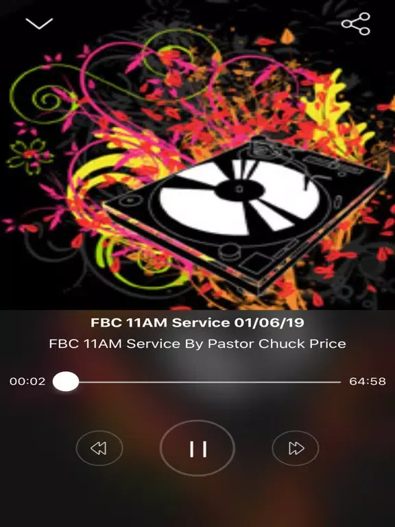 Tangkapan layar FBC Louisa iPad 