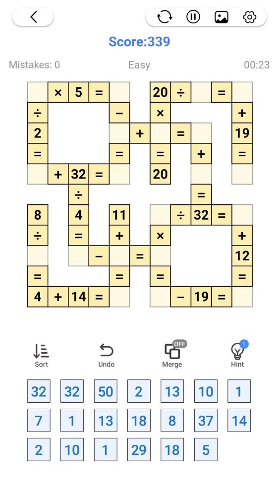 Tangkapan layar Cross Number