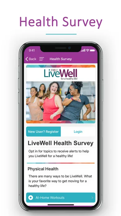 Capturas de tela do FBISD LiveWell