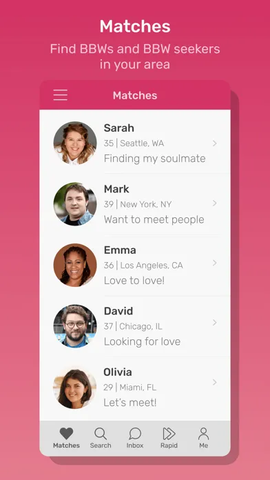 BBW Romance Dating Screenshots