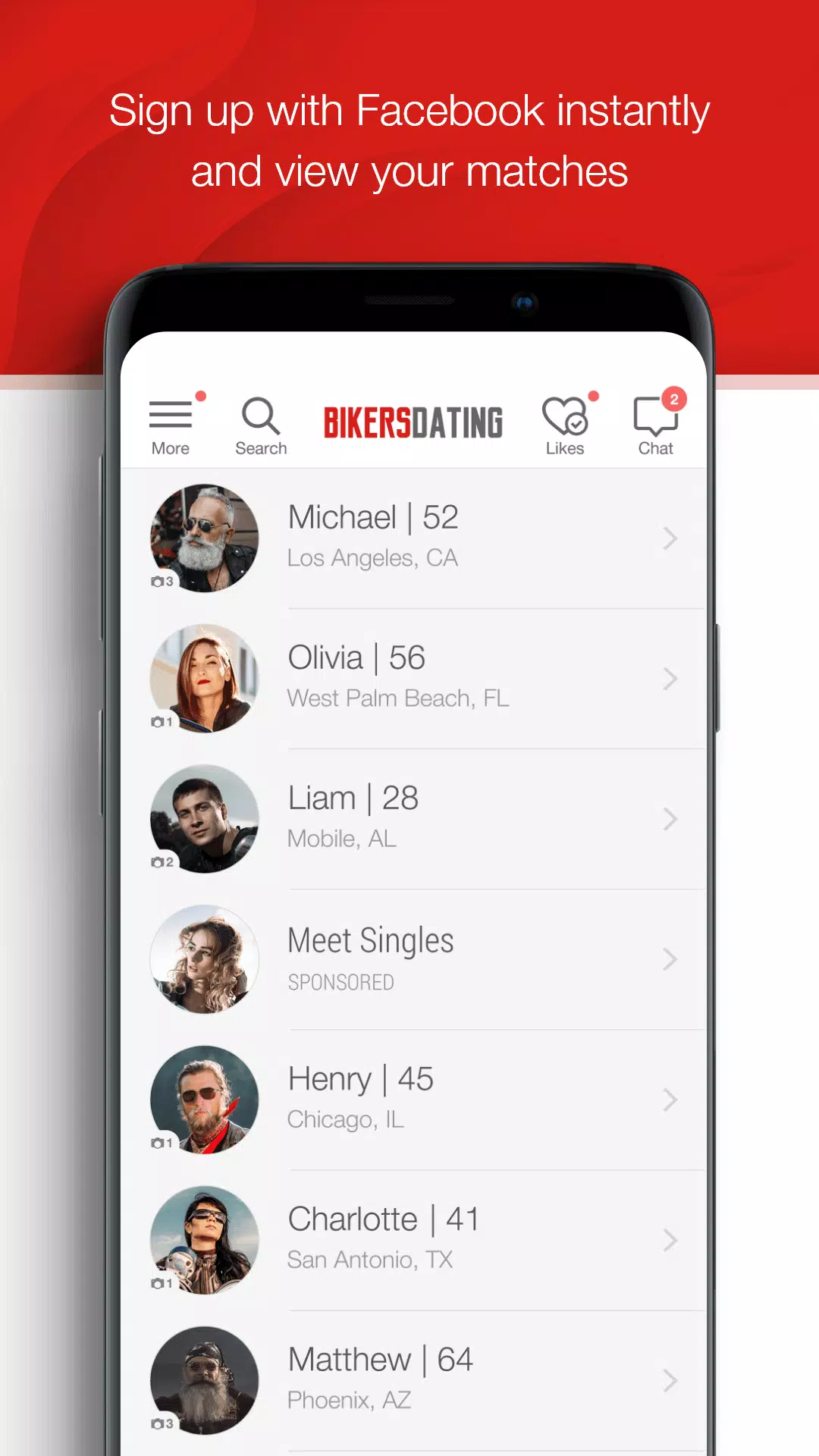 Bikers Datingzrzuty ekranu aplikacji1