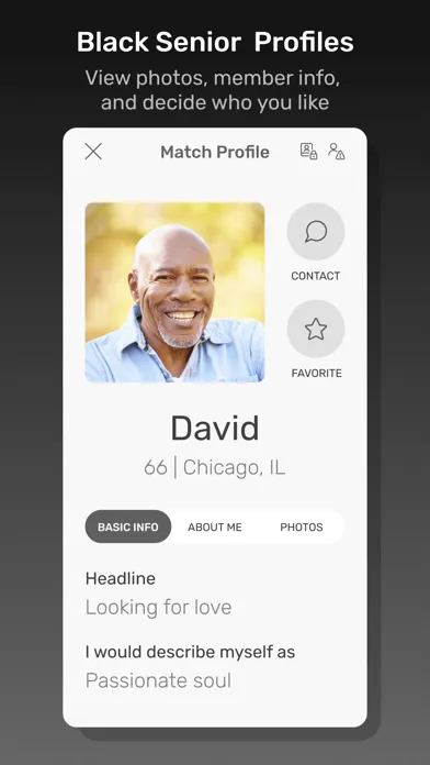 Captures d'écran de Black Senior Personals App