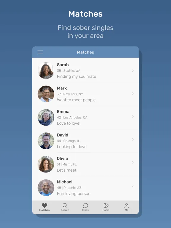 تصاویر Meet Sober Locals iPad 
