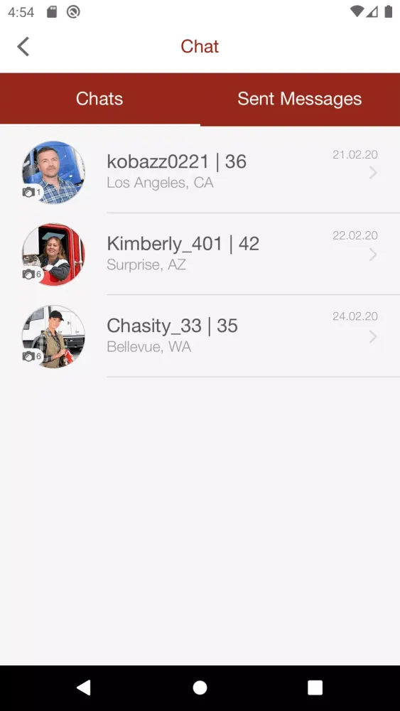 Trucker Dating Screenshots