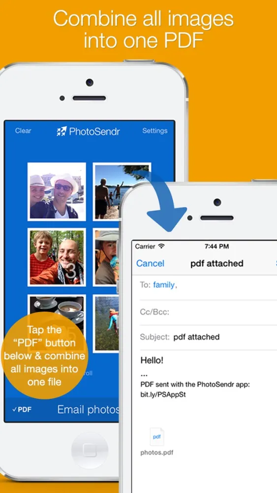 PhotoSendr: send photos via email to a mailing list Screenshots