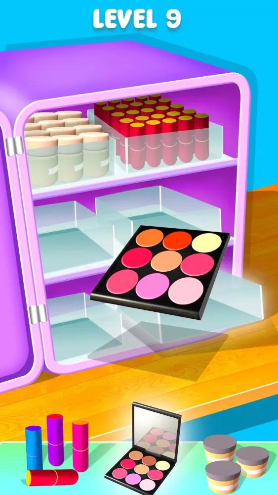 Screenshot di Fill the Makeup Organizer Game