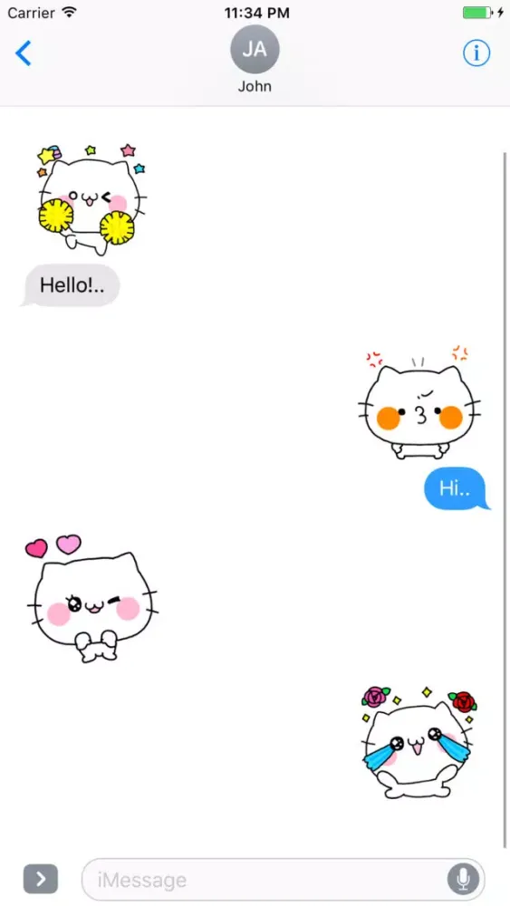 Captures d'écran de Cute Funny Cats - Fc Sticker