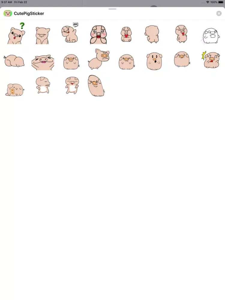 Cute Pig Sticker - dbl iPad  سکرین شاٹس