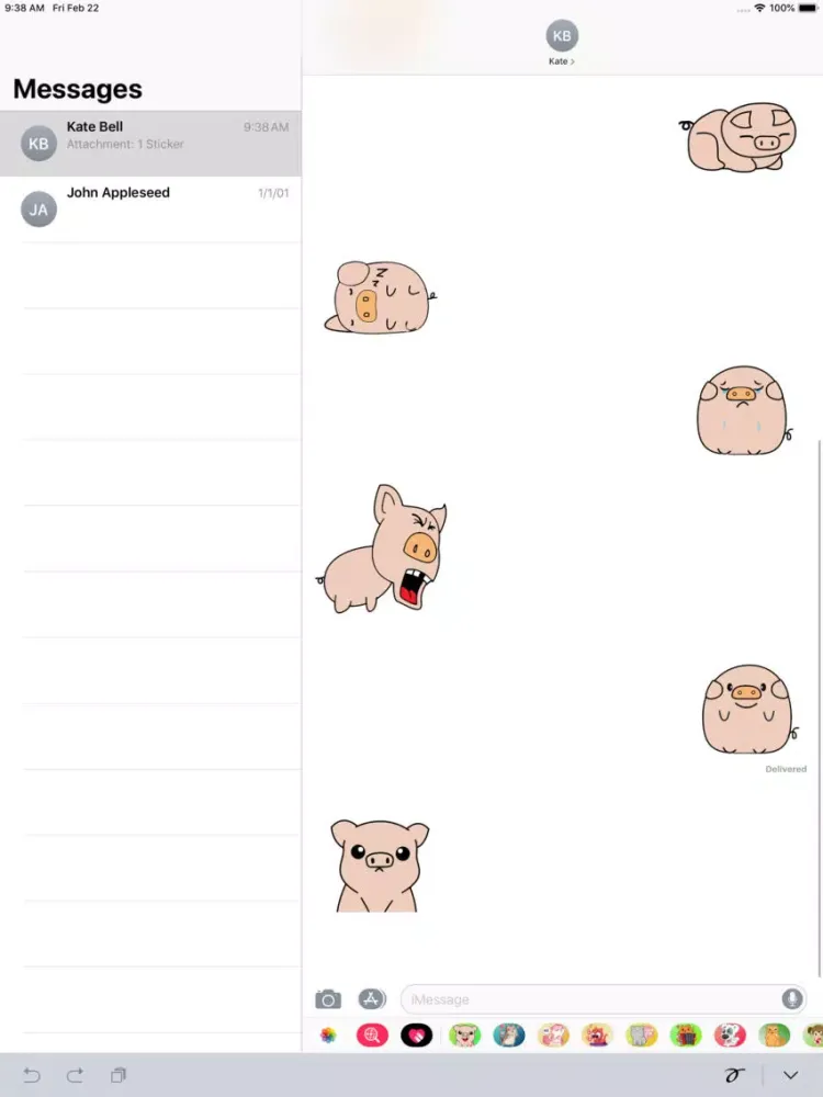 Cute Pig Sticker - dbl iPad  سکرین شاٹس