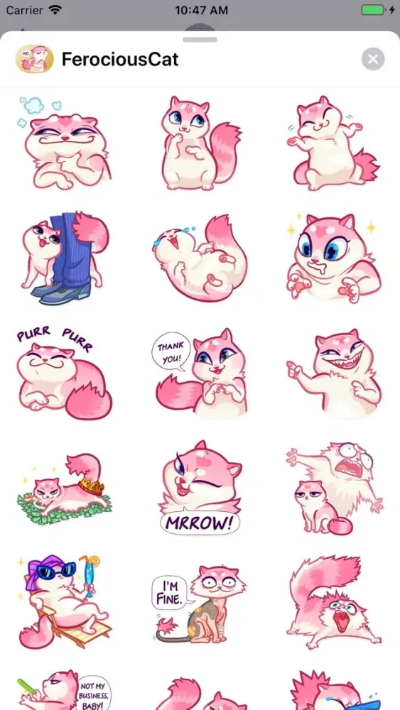 Ferocious Cat Sticker سکرین شاٹس