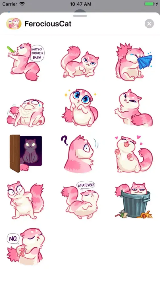 Ferocious Cat Sticker سکرین شاٹس