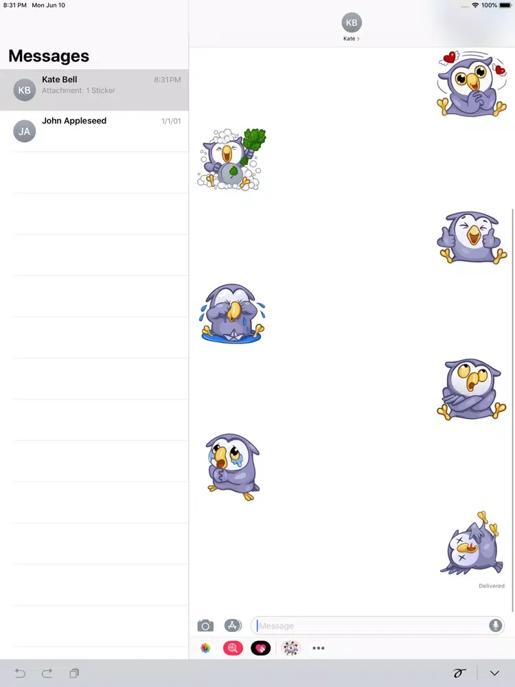 Owlet Stickers - fc iPad  스크린샷