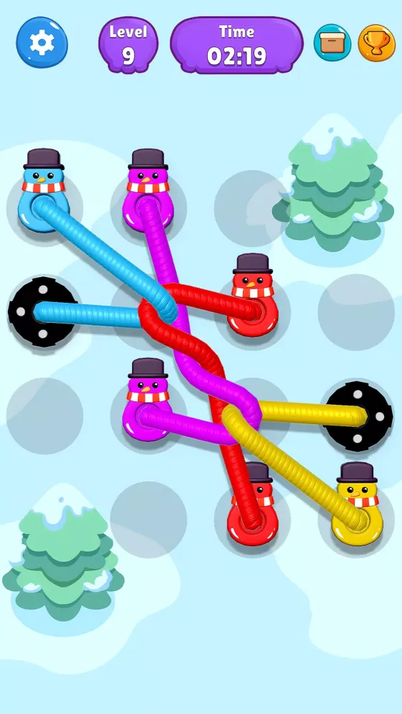 Tangled Line-Knot Untie Puzzle स्क्रीनशॉट