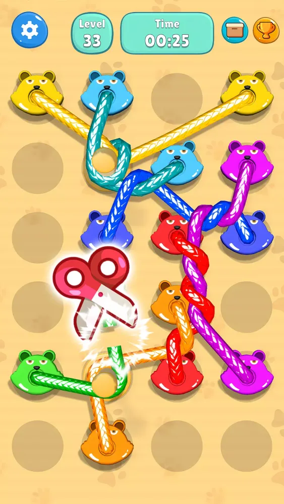 Tangled Line-Knot Untie Puzzle स्क्रीनशॉट