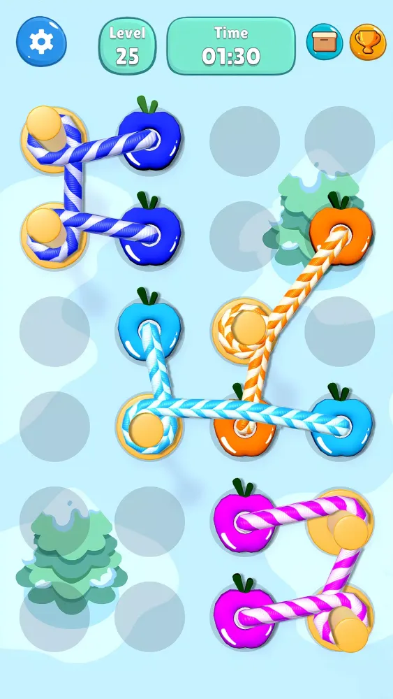 Tangled Line-Knot Untie Puzzle स्क्रीनशॉट