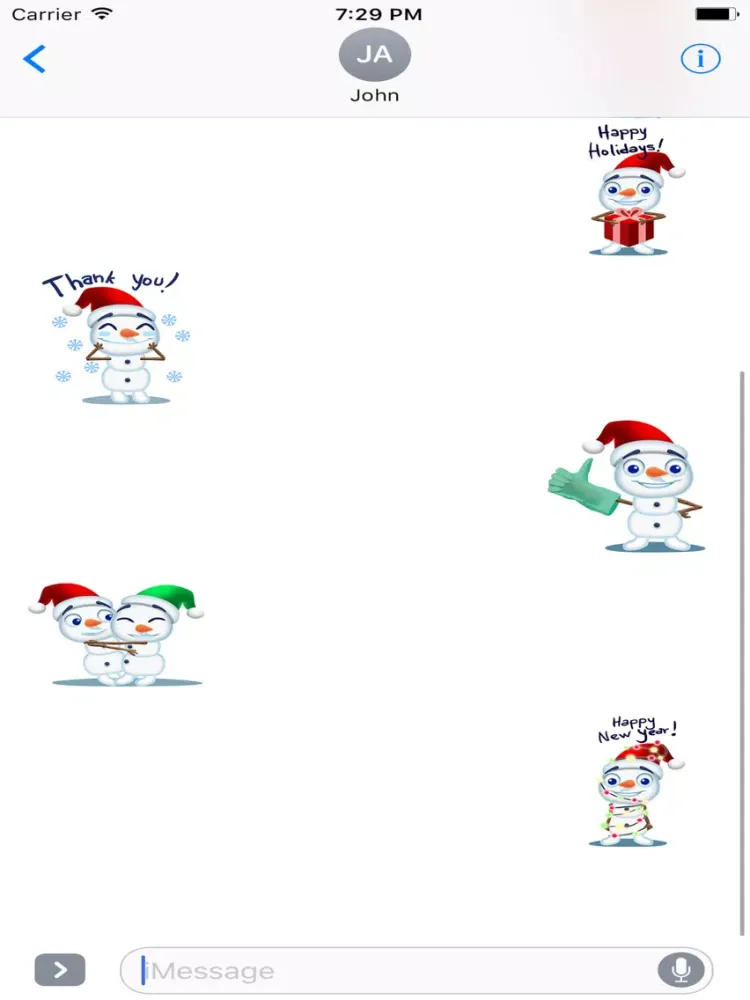 Capturas de tela do Snowman Sticker-fc iPad 