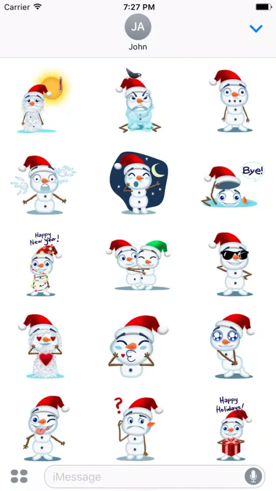 Capturas de tela do Snowman Sticker-fc