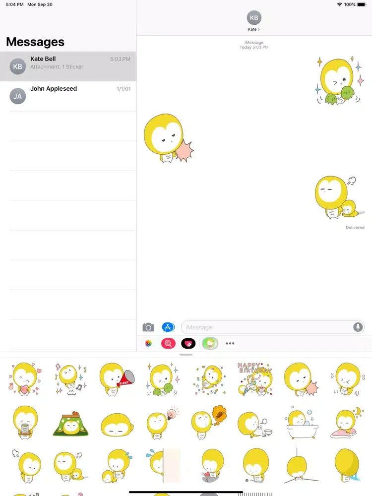 ภาพหน้าจอของ Sticker Cute Owl Fc iPad 