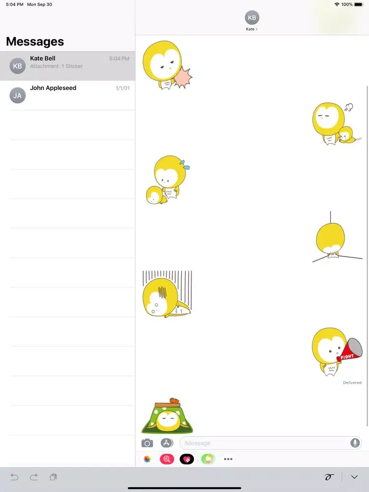 ภาพหน้าจอของ Sticker Cute Owl Fc iPad 
