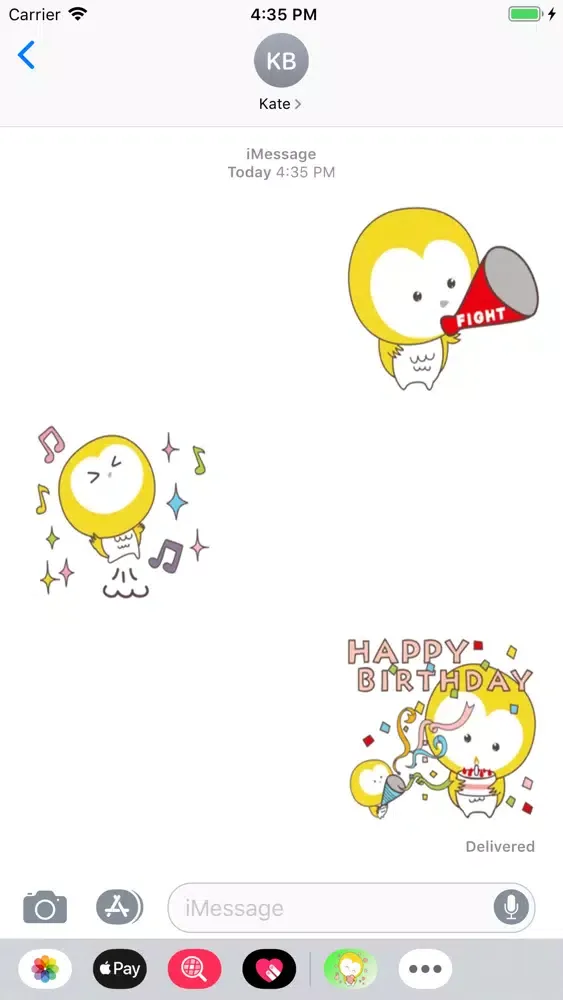 ภาพหน้าจอของ Sticker Cute Owl Fc