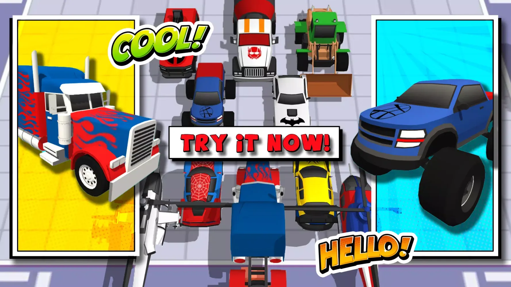 Скриншоты Superhero Car Merge Battle