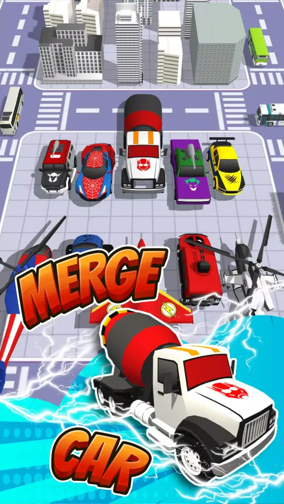 Скриншоты Superhero Car Merge Battle