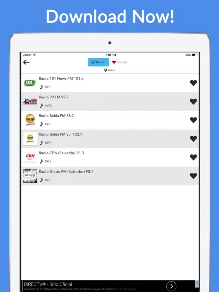 Radio Brazil - Brazilian Radios AM FM Rec iPad  Screenshots