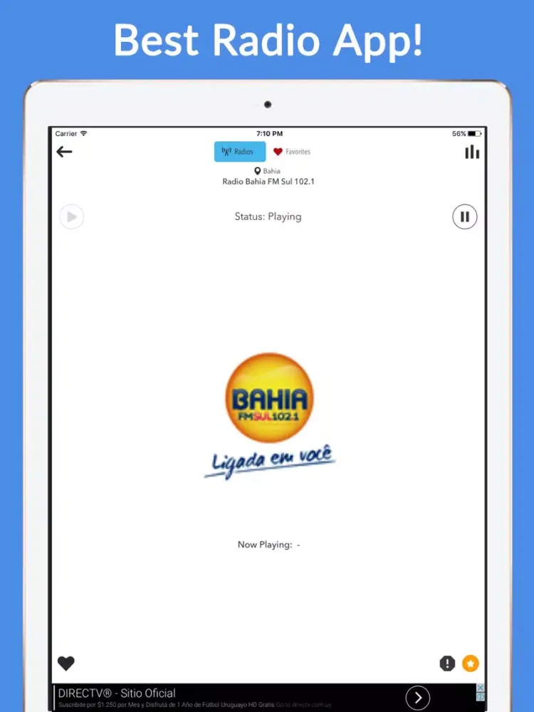Radio Brazil - Brazilian Radios AM FM Rec iPad  Screenshots