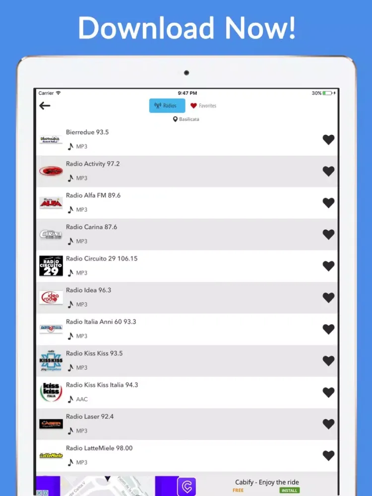 Zrzuty ekranu Radio Italia - Radios de Italia FM (Rec) iPad 