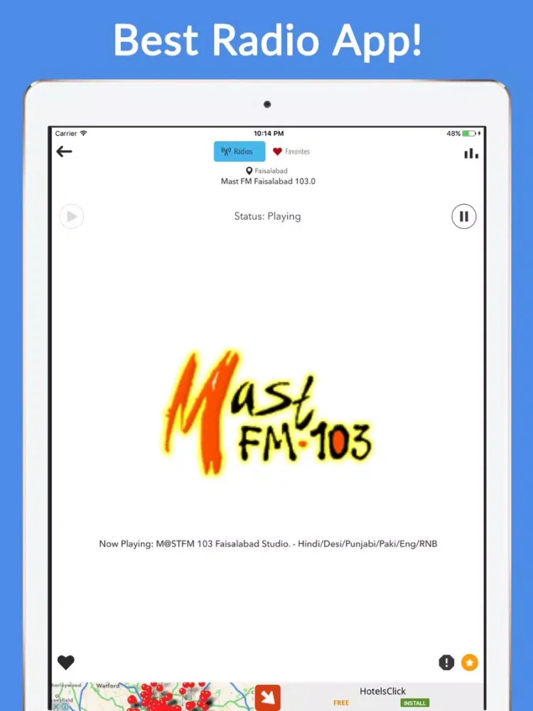 Capturas de tela do Radio Pakistan - Pakistan Radios AM FM Rec Online iPad 