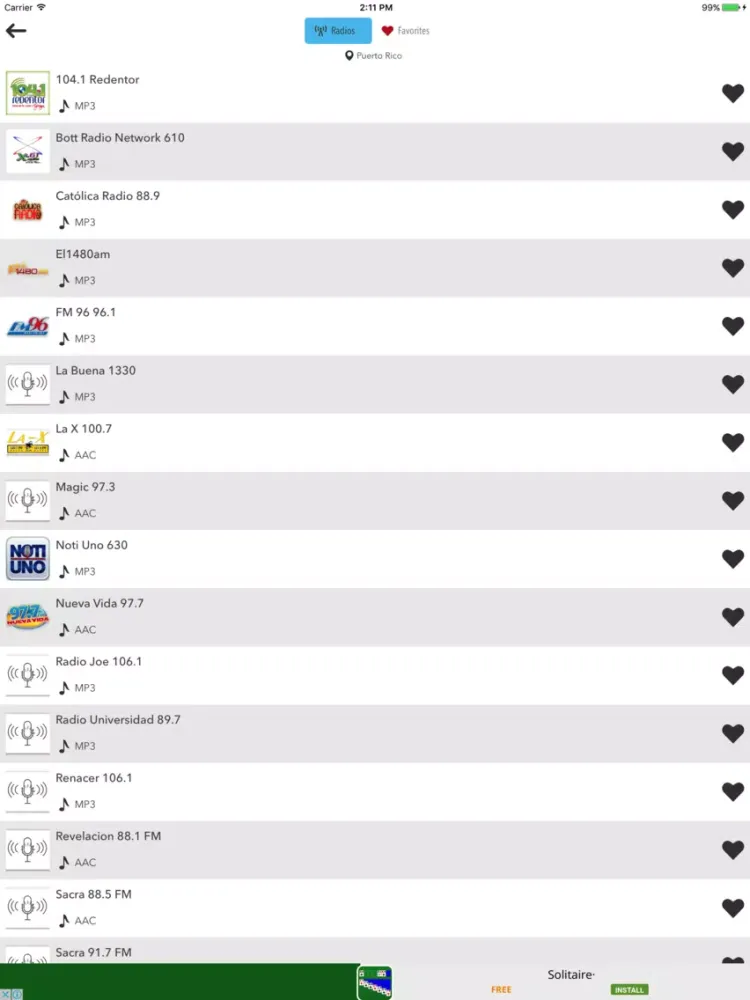 Radio Puerto Rico - Radios de Puerto Rico (Rec) FM iPad 应用截图