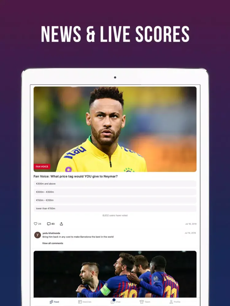 Captures d'écran de Blaugrana Live: not official iPad 