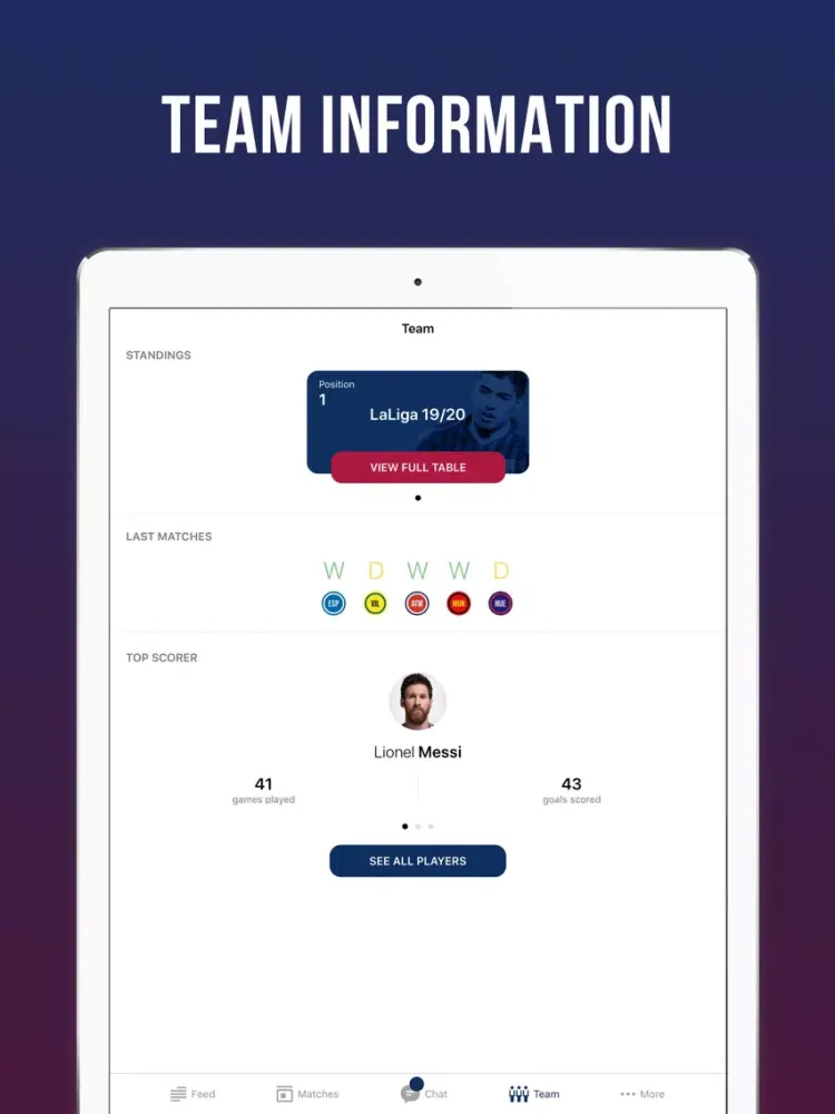 Captures d'écran de Blaugrana Live: not official iPad 