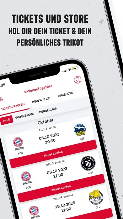 Capturas de tela do FC Bayern Basketball