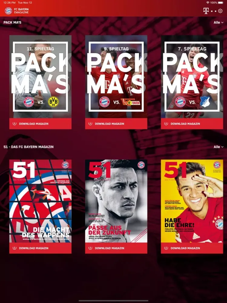 Screenshot di FC Bayern eMagazine App iPad 