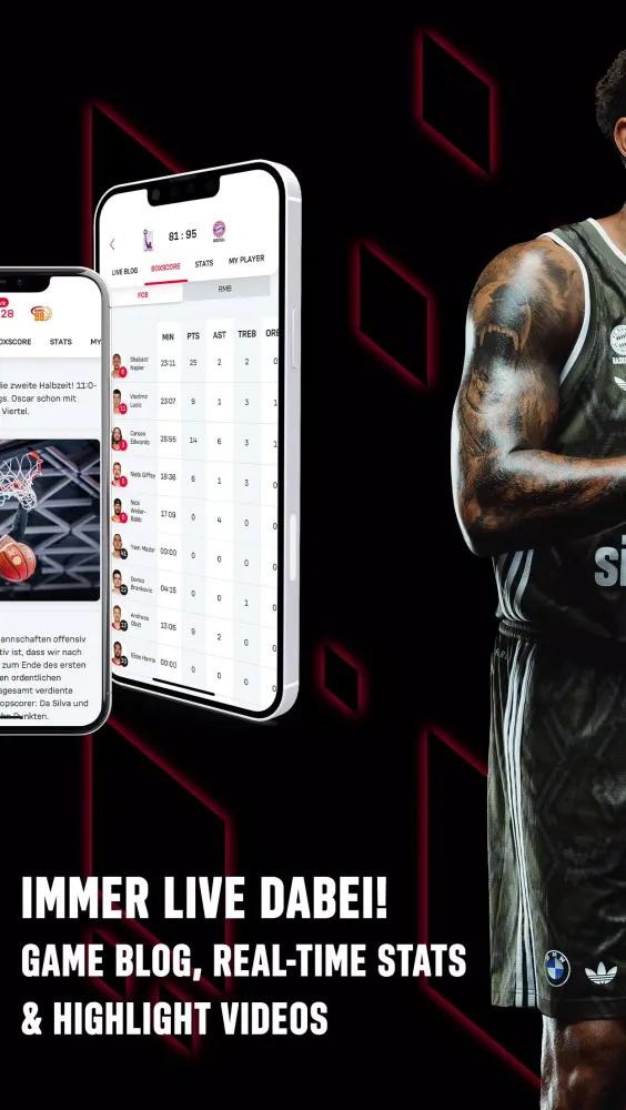 Zrzuty ekranu FC Bayern Basketball