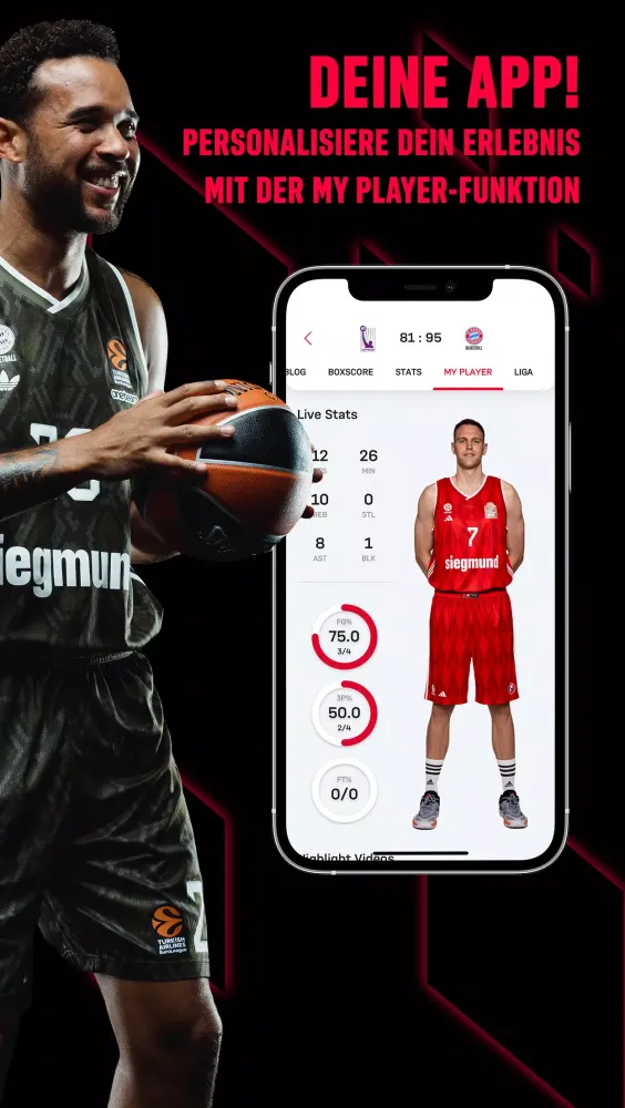 Zrzuty ekranu FC Bayern Basketball
