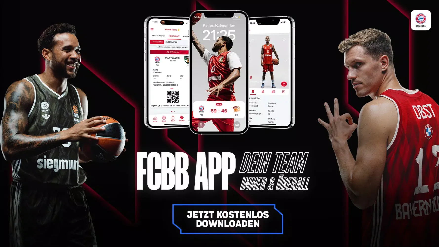 Zrzuty ekranu FC Bayern Basketball