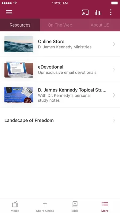 Zrzuty ekranu D. James Kennedy Ministries