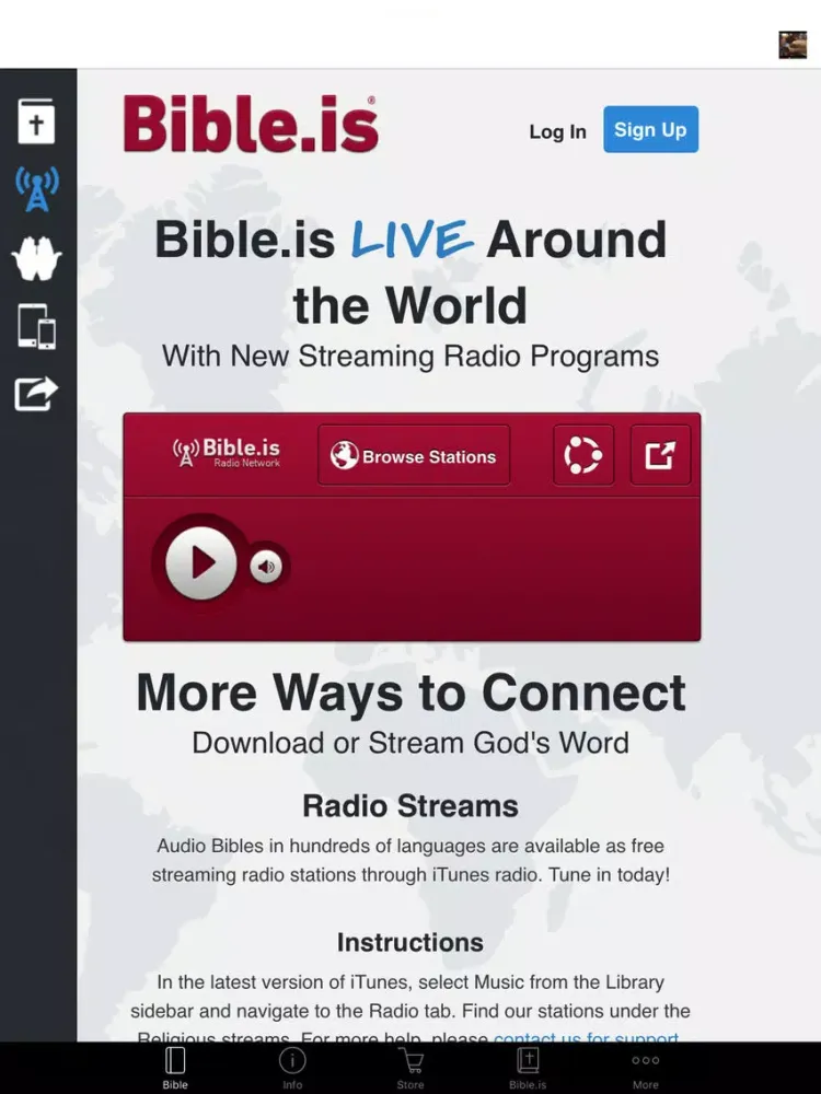 Tangkapan layar The Bible Society of Egypt iPad 