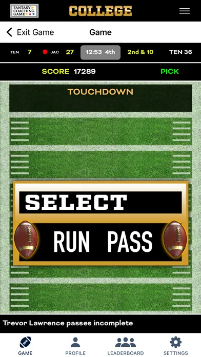 Fantasy Coaching Game College স্ক্রিনশট