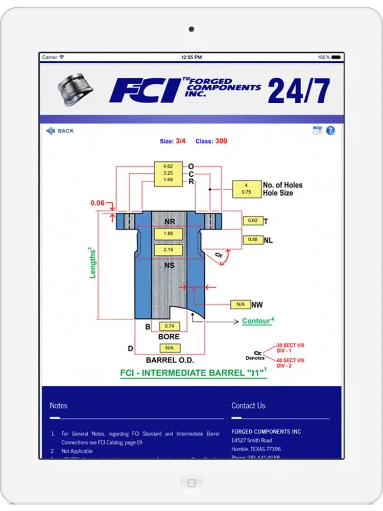 FCI Reinforcing Nozzle Selector iPad  Screenshots