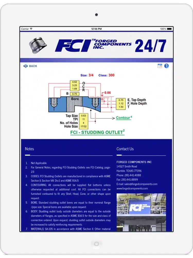FCI Reinforcing Nozzle Selector iPad  Screenshots