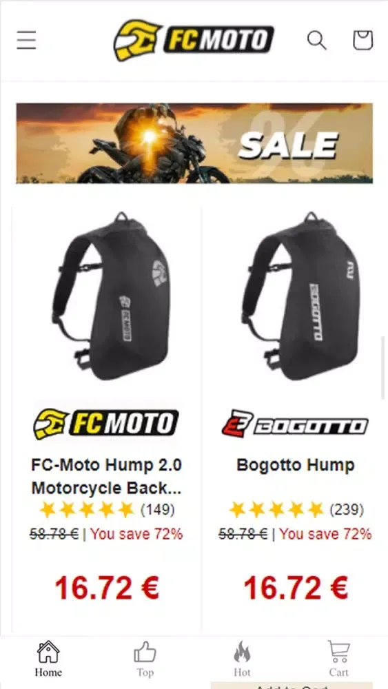 Zrzuty ekranu FC Moto