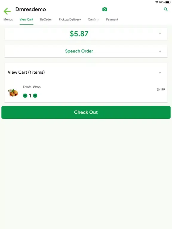 Capturas de pantalla de ezOnlineOrder iPad 