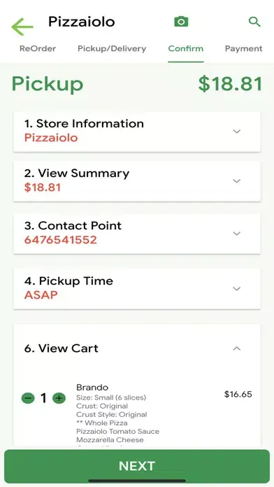 Capturas de pantalla de ezOnlineOrder